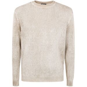 Avant Toi Men "Hand Painted" Brushed Linen Round Neck Pullover